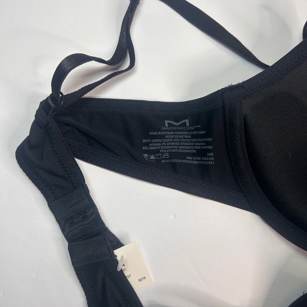 Maidenform Black Bra , Padded, Push Up , 34A - Picture 5 of 5